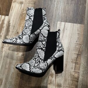 Snakeskin Ankle Boots size 7